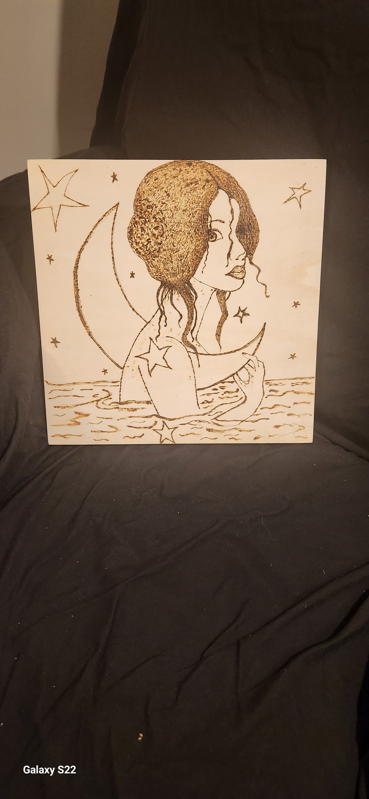 Woodburning Art /Galaxy Girl