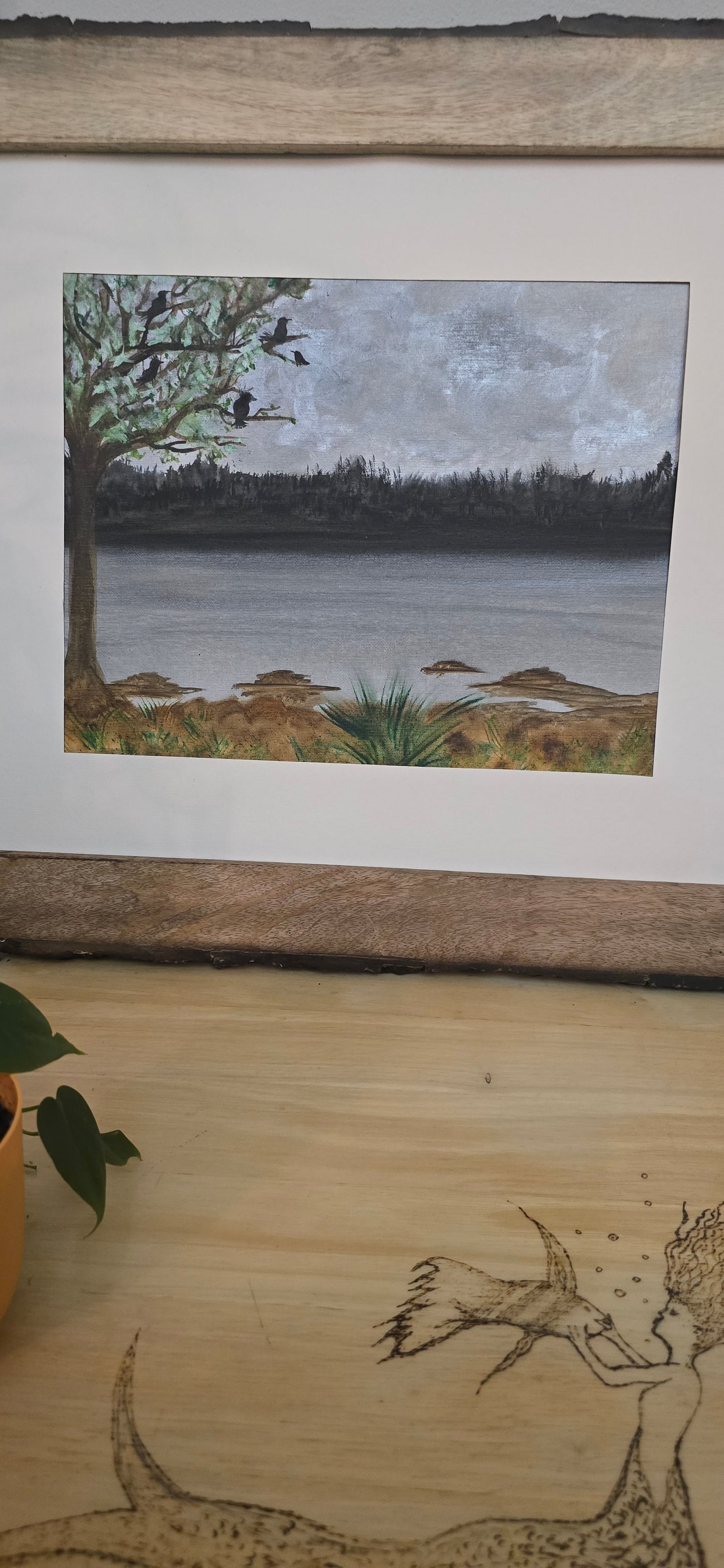 Watercolor Painting Smoky Night