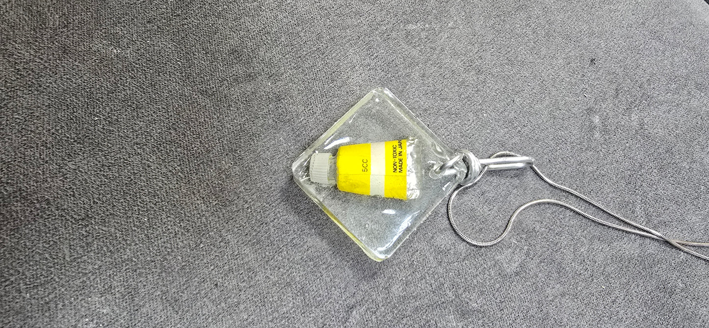 Mini Paint Pendant Handmade Resin Jewelry
