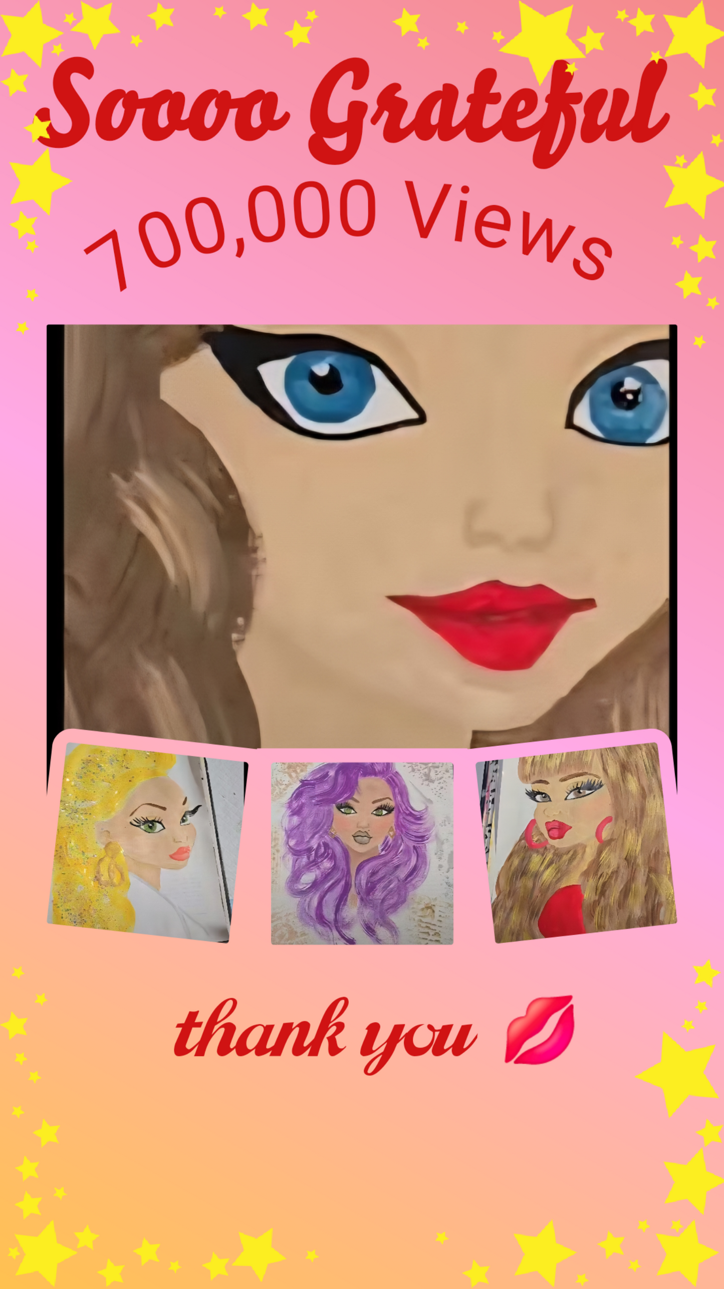 Ice cream Glam Girl 10x10 Original Acrylic Painting