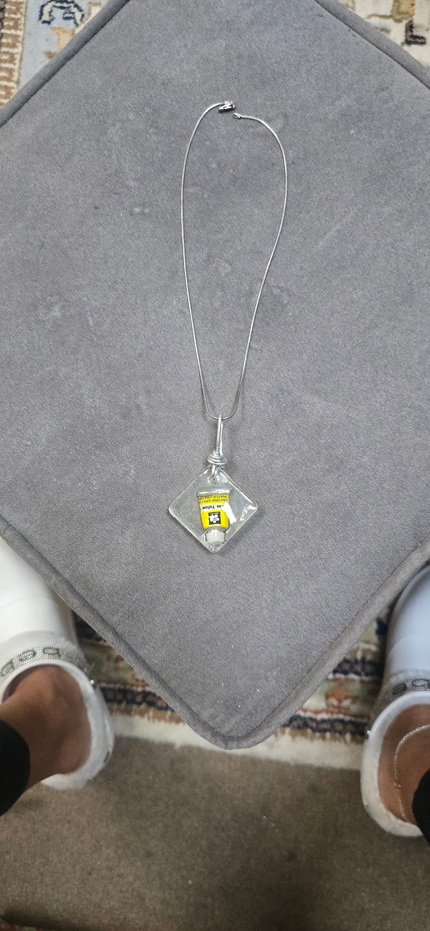 Mini Paint Pendant Handmade Resin Jewelry
