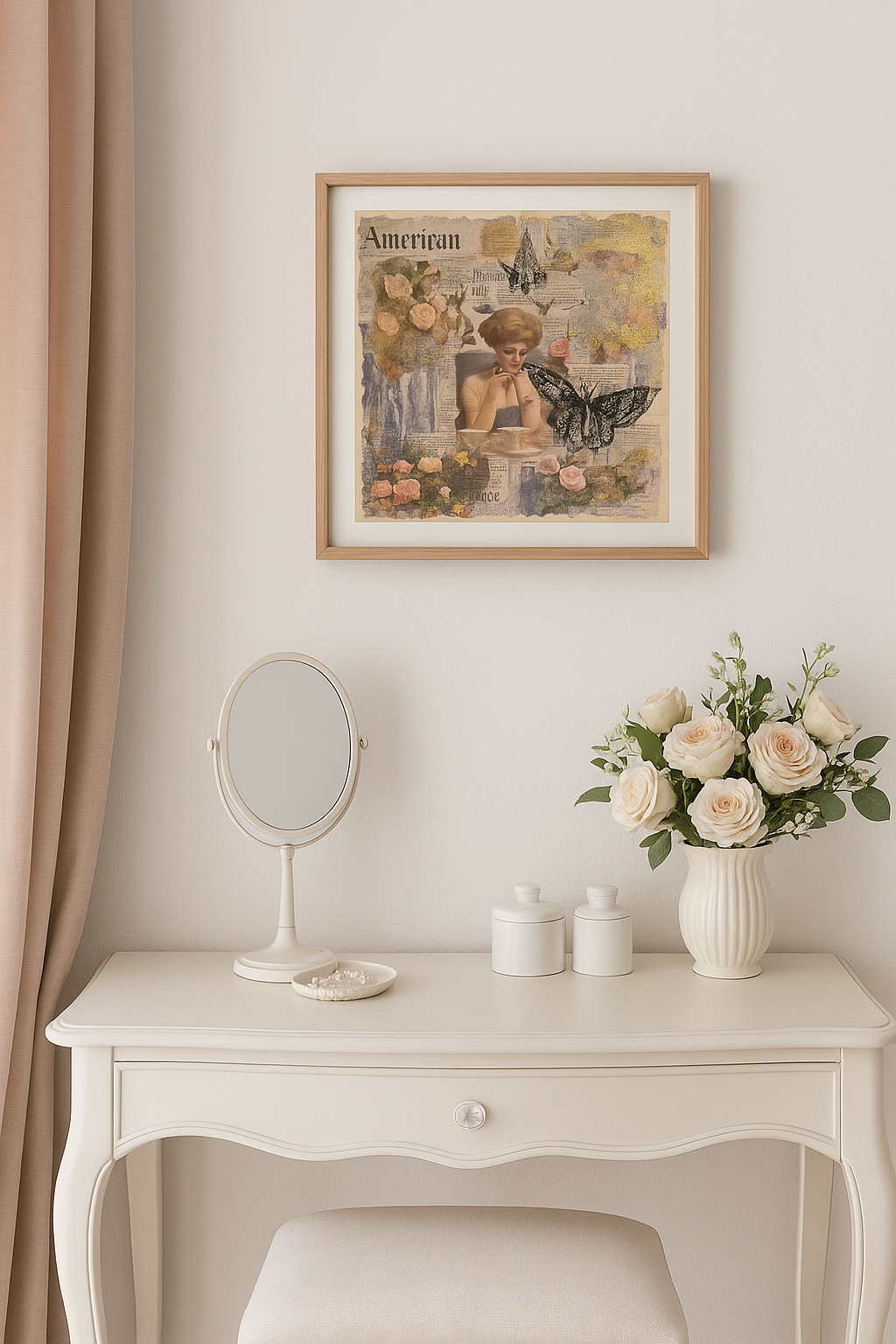 10x10 Wooden Canvas Vintage Tea Time with Grace