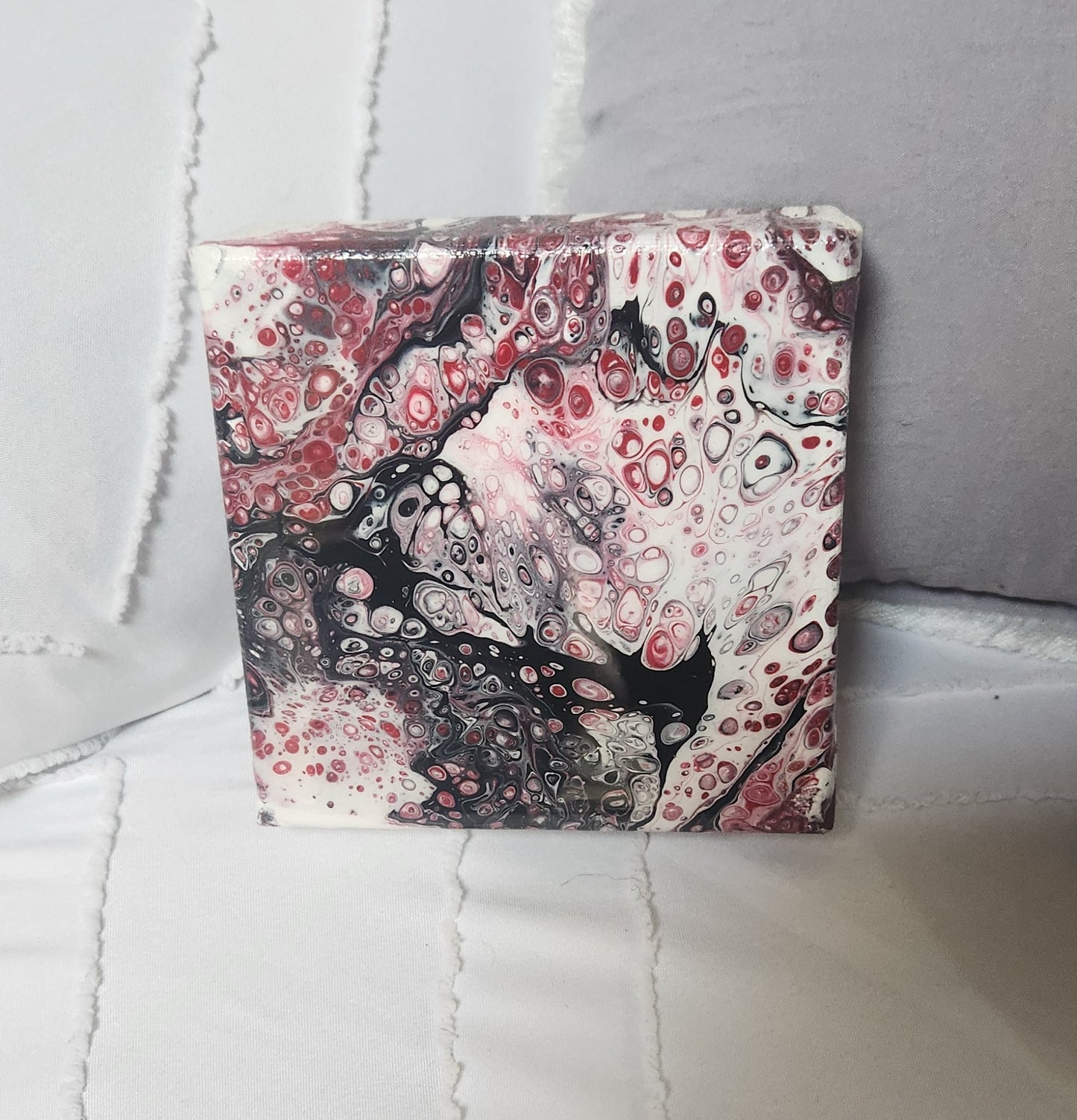 Paint Pouring Art/Really  Red ♥️ small canvas s