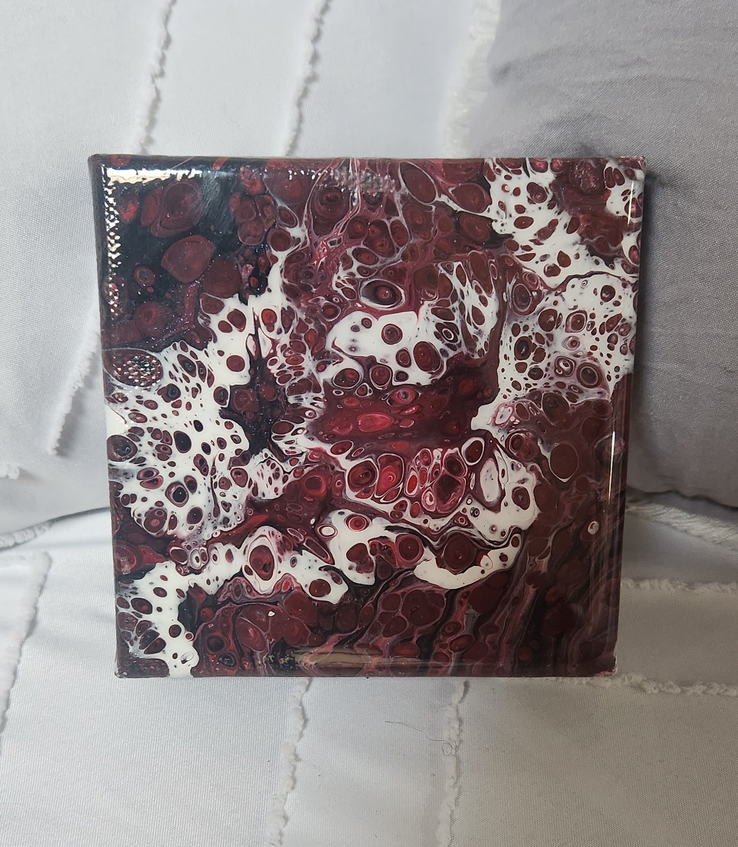 Paint Pouring Art/Really  Red ♥️ small canvas s