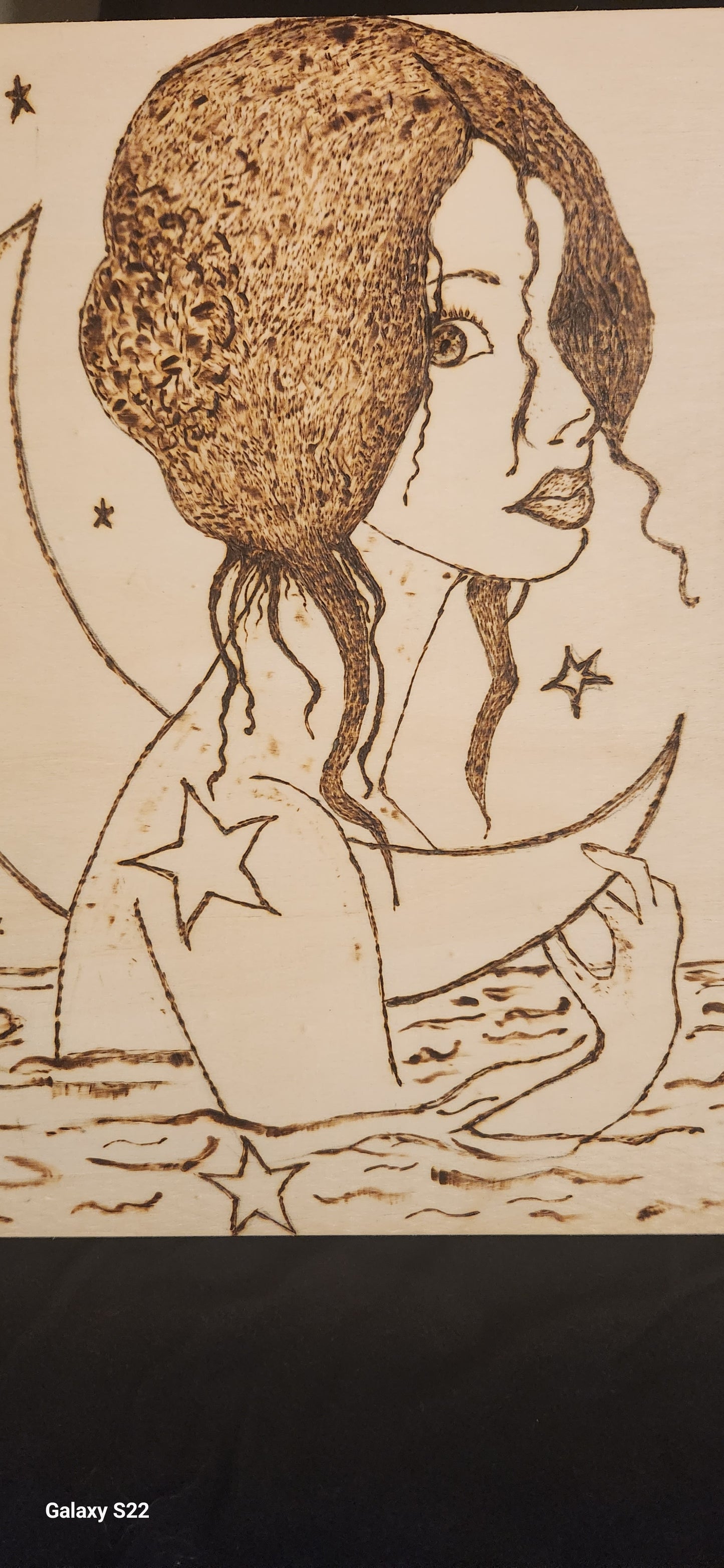 Woodburning Art /Galaxy Girl