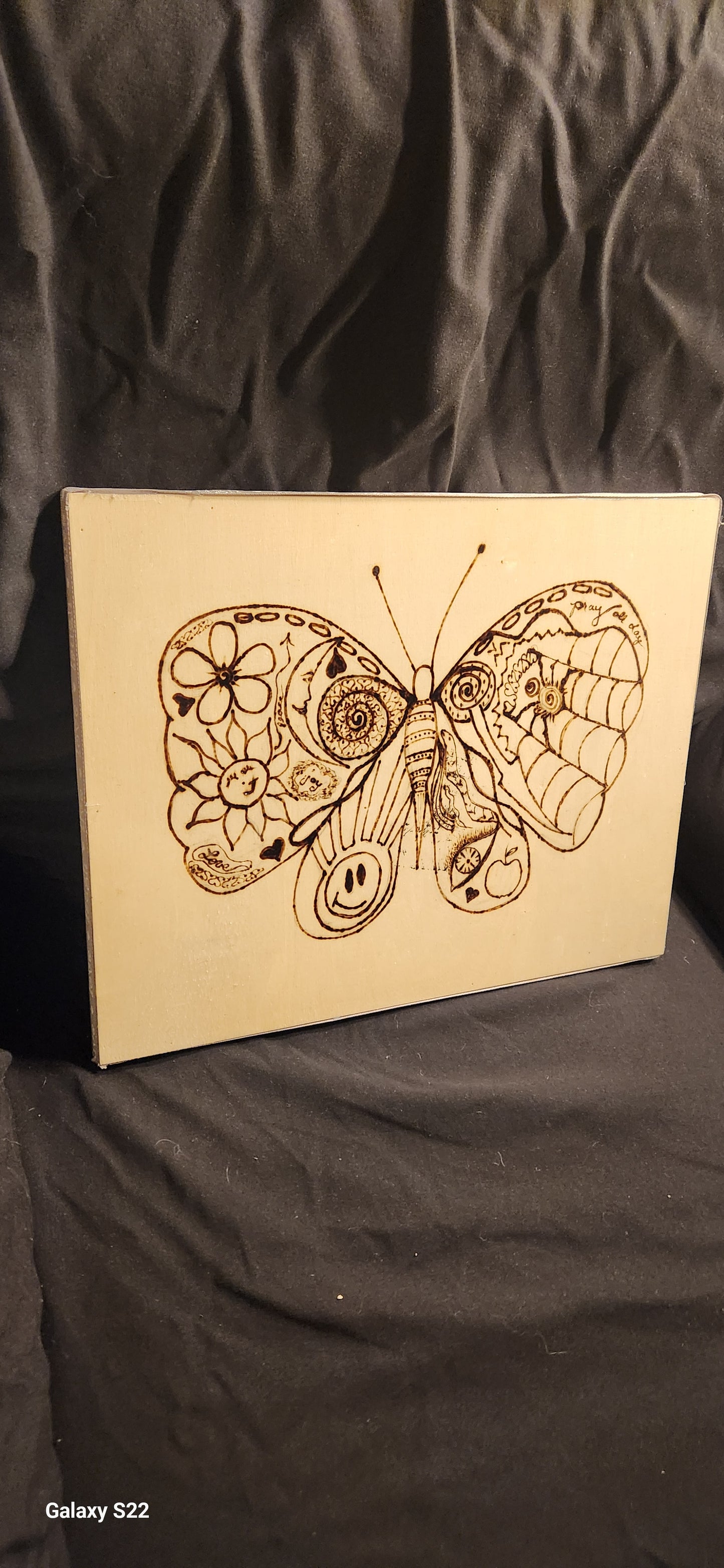 Woodburning Art /Butterfly Eyes