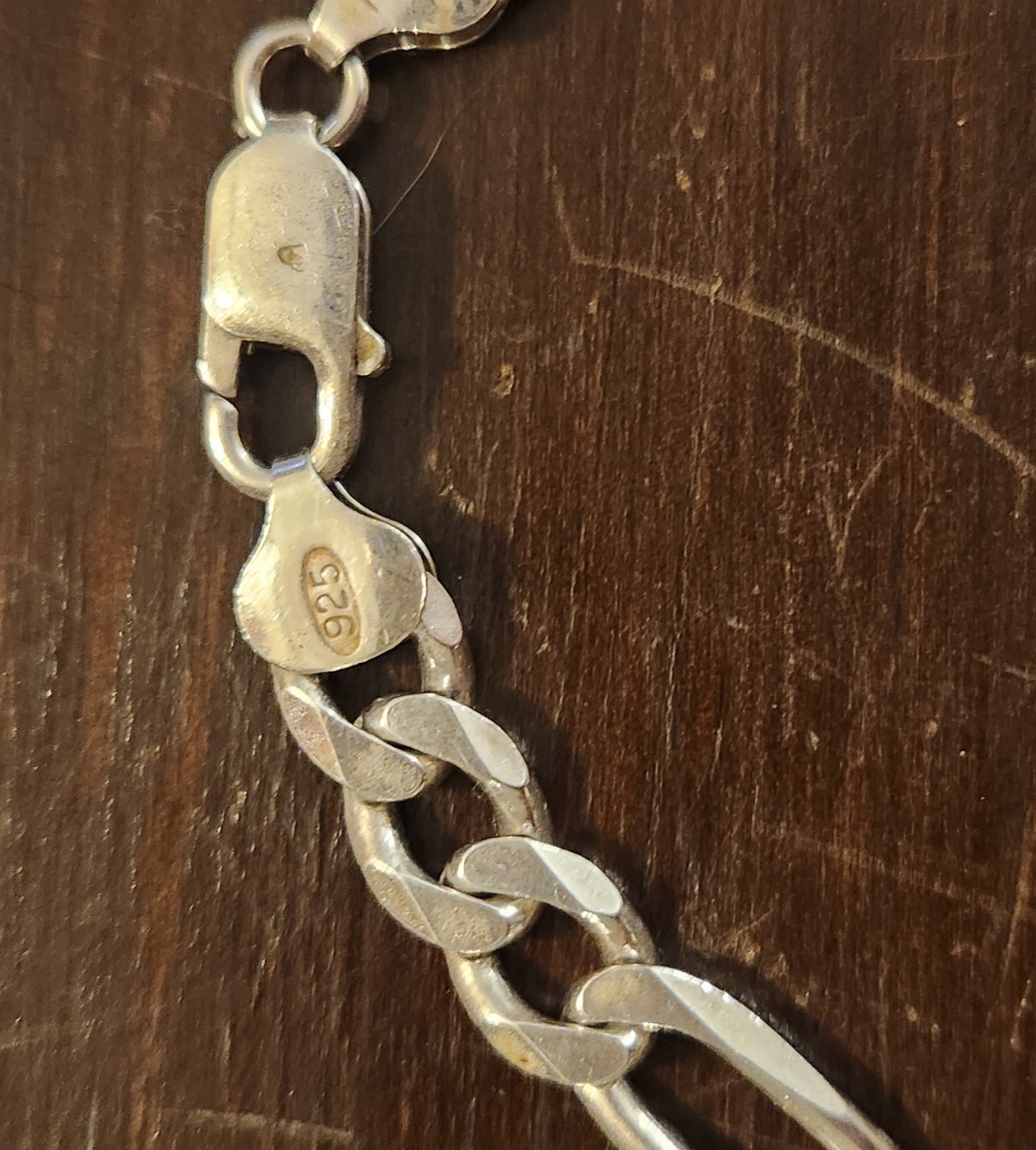 Sterling Silver Necklace /Figaro Chain