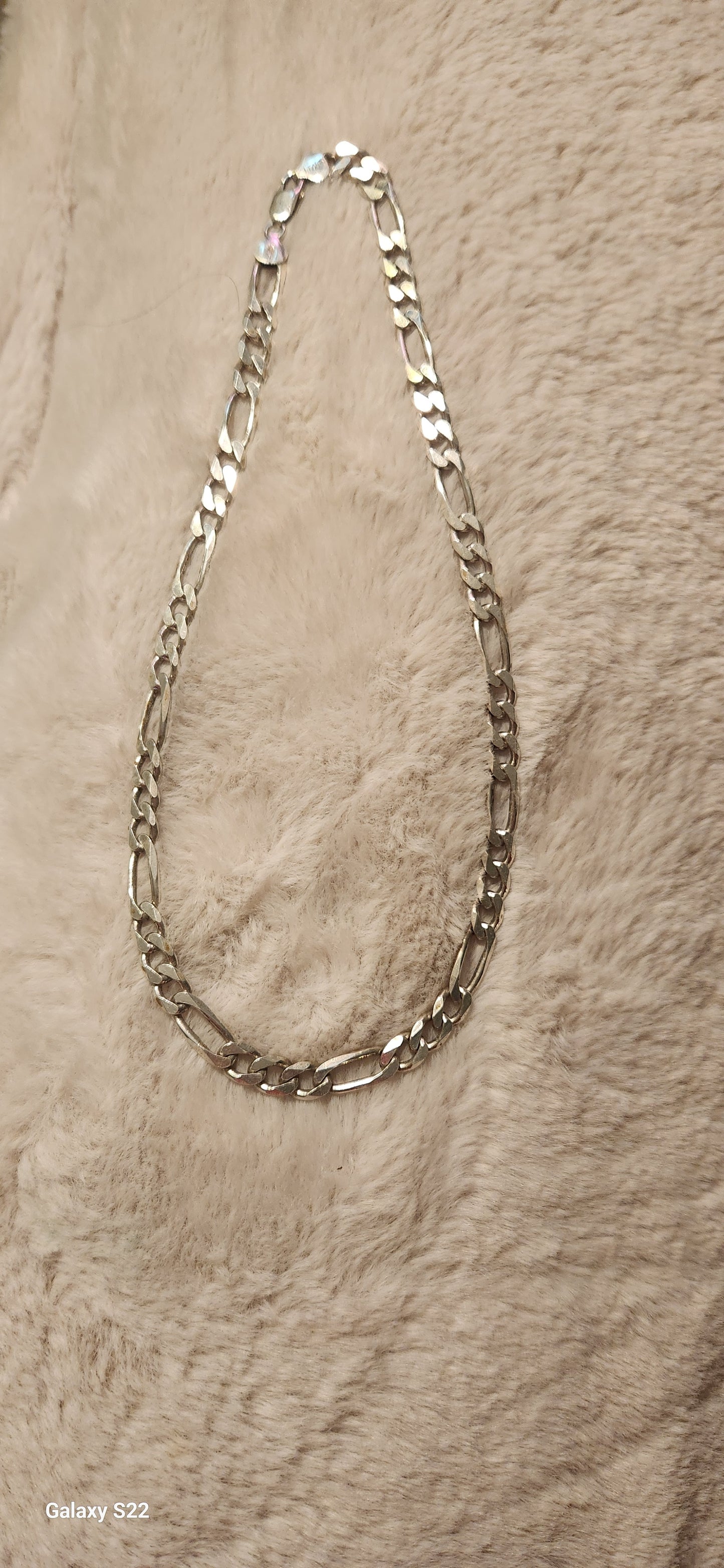 Sterling Silver Necklace /Figaro Chain