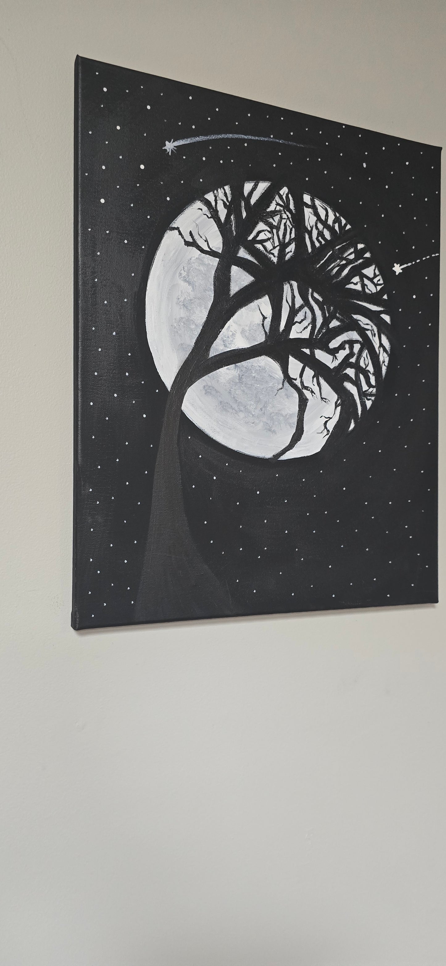 Moon and Tree Silhouette