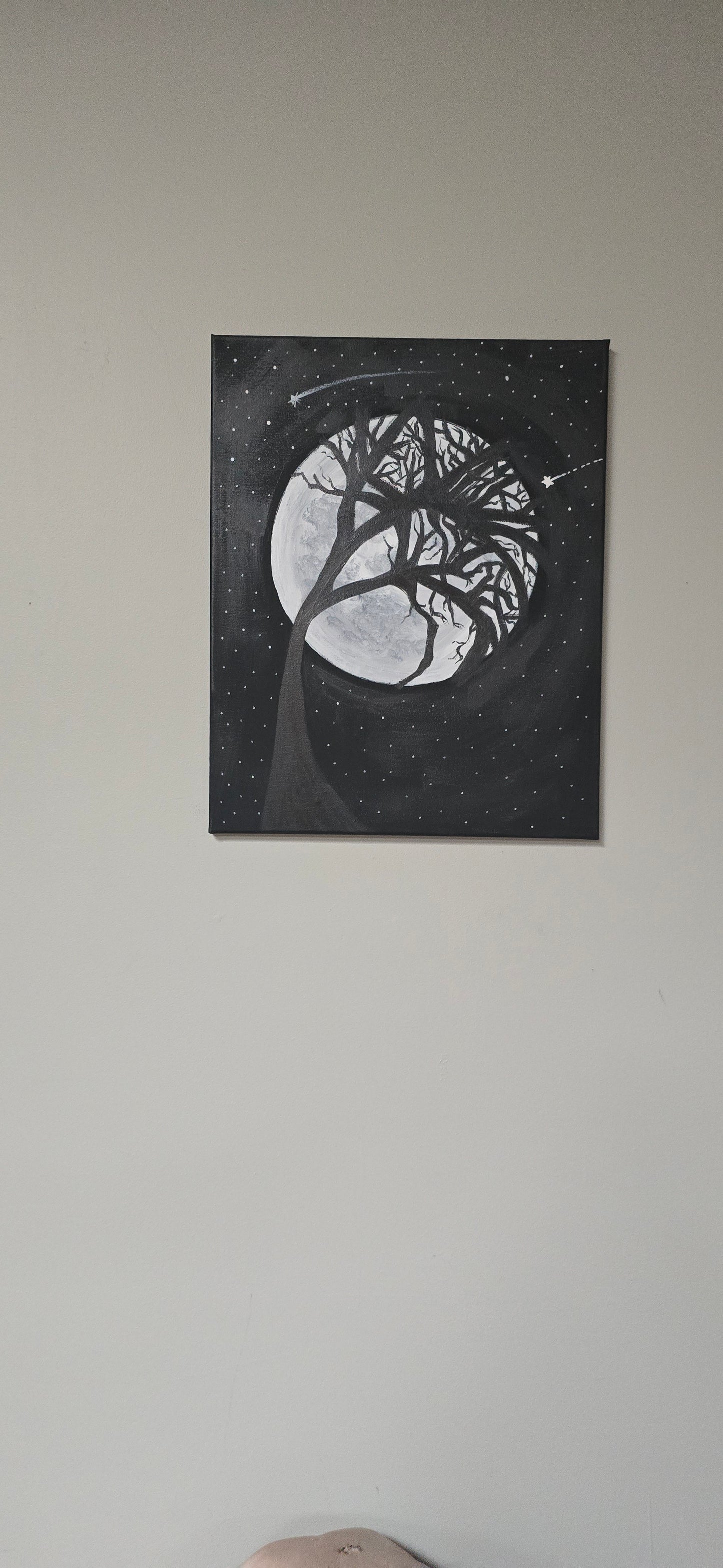 Moon and Tree Silhouette