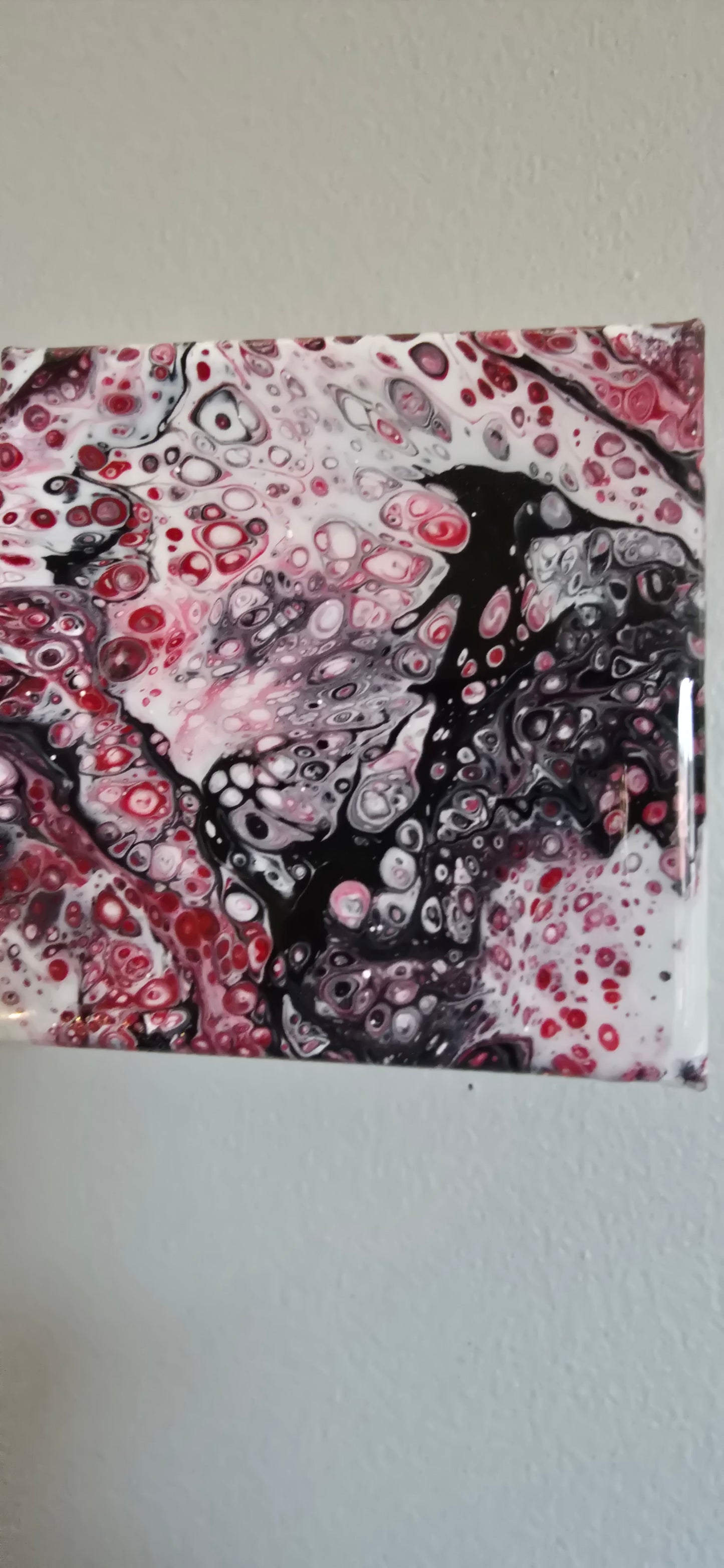 Paint Pouring Art/Really  Red ♥️ small canvas s