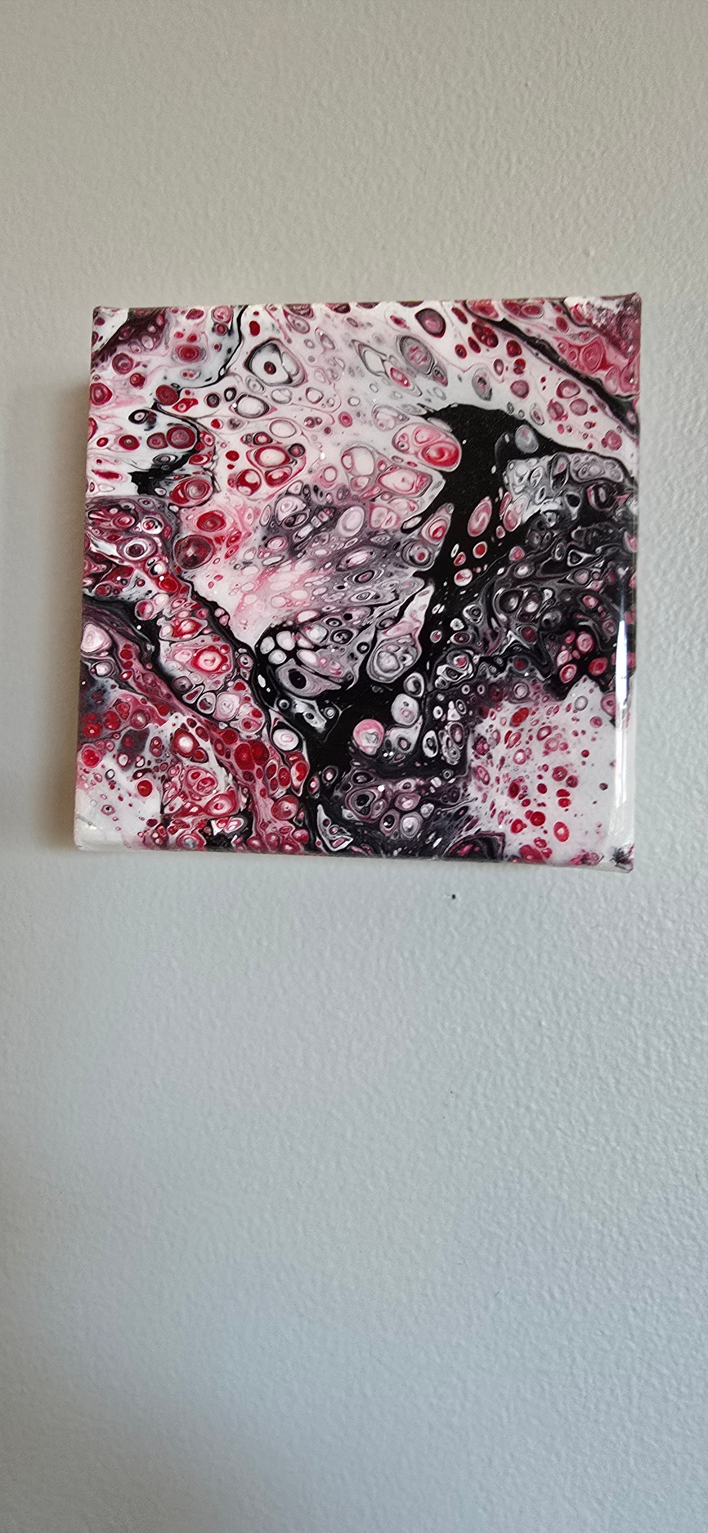 Paint Pouring Art/Really  Red ♥️ small canvas s