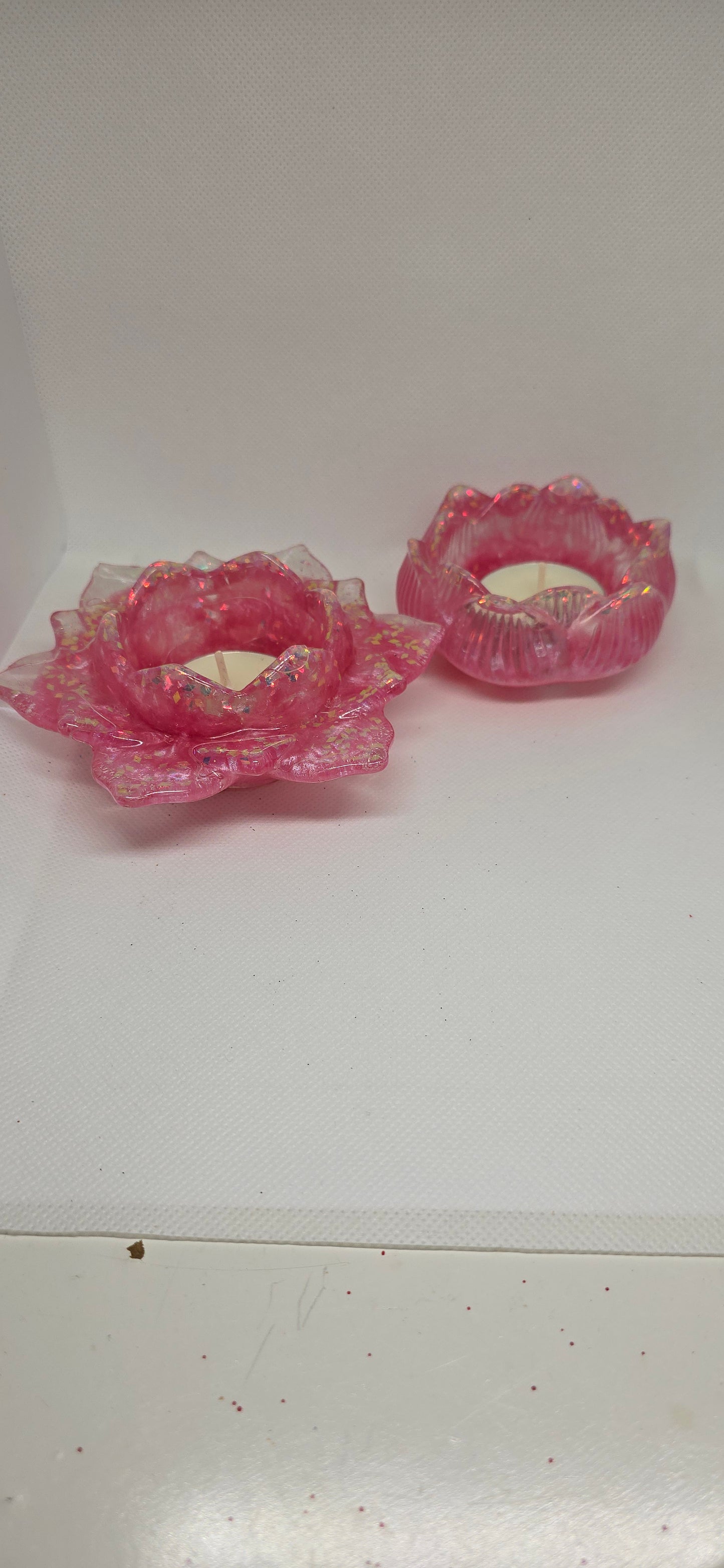 Resin tea light holders