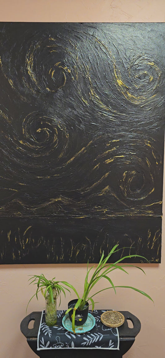 36x48 Original Acrylic  🎨 Midnight Dreams
