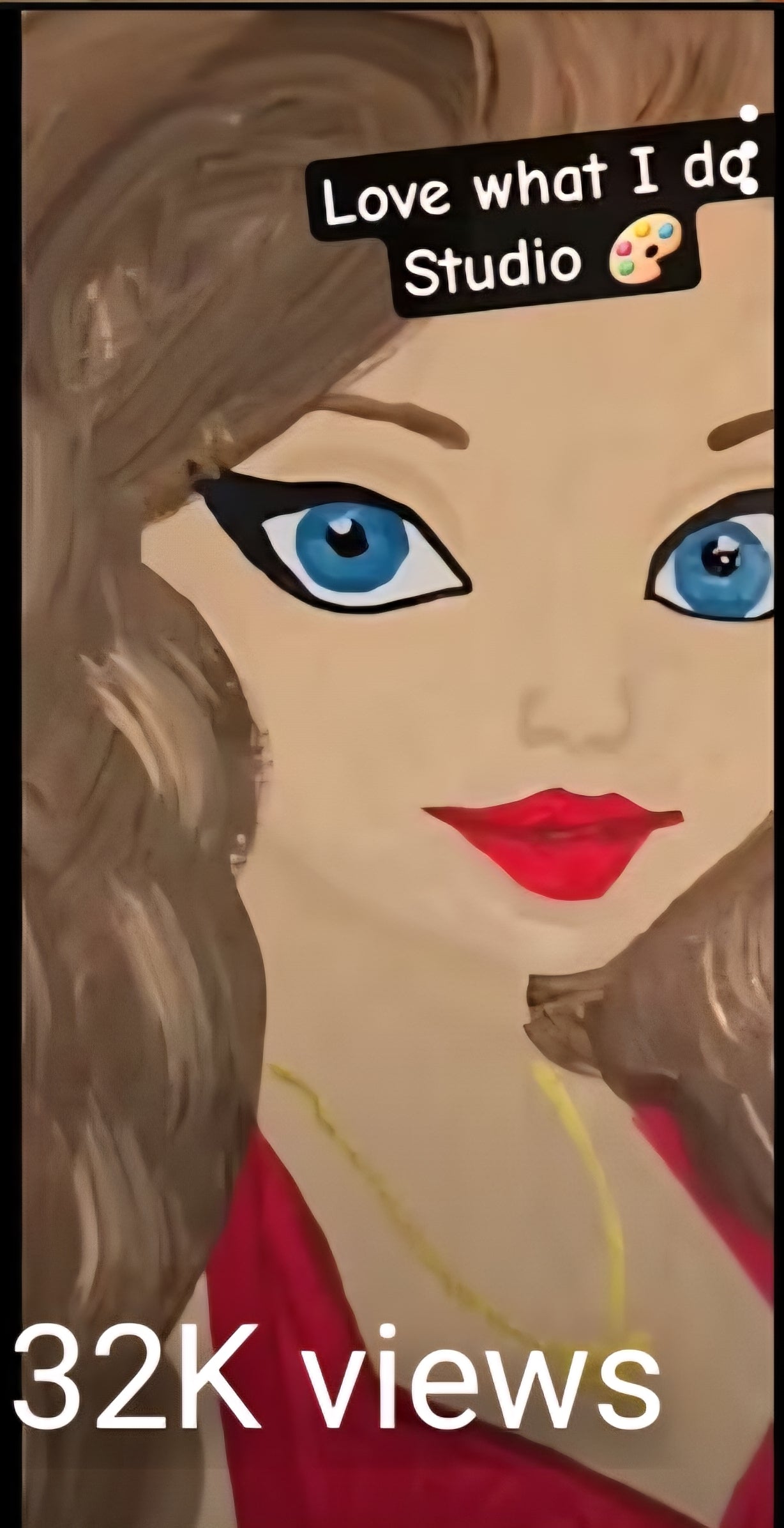Ice cream Glam Girl 10x10 Original Acrylic  Painting