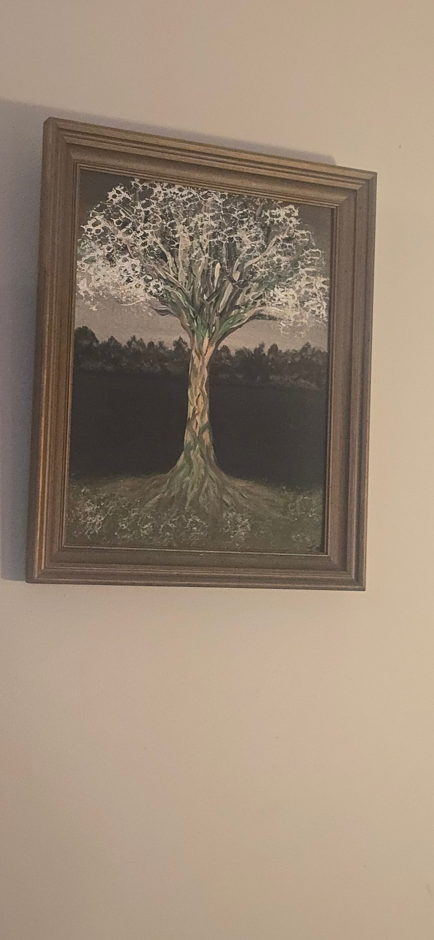 16x13 Framed Tree of Life Landscape Acrylic Painting