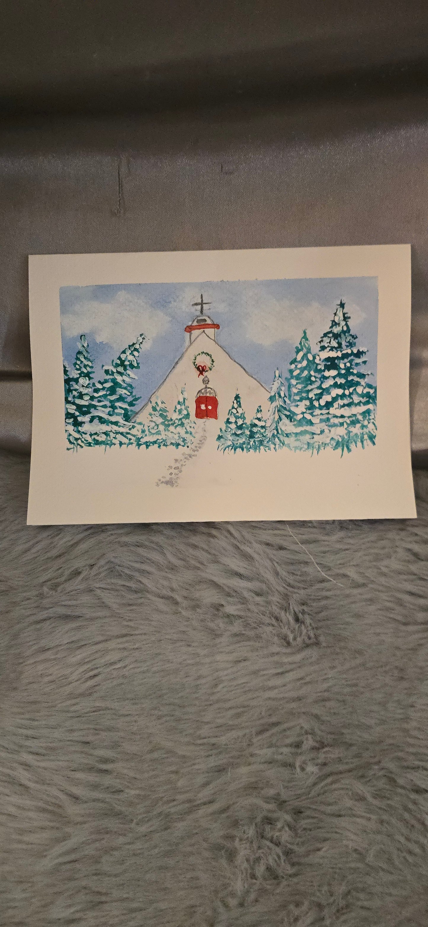 10 Hand-painted watercolor Christmas cards