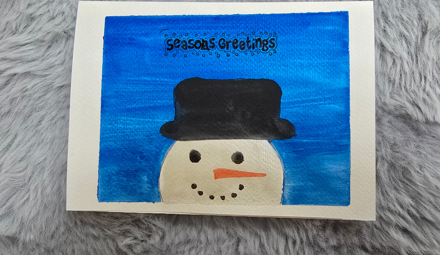 10 Hand-painted watercolor Christmas cards