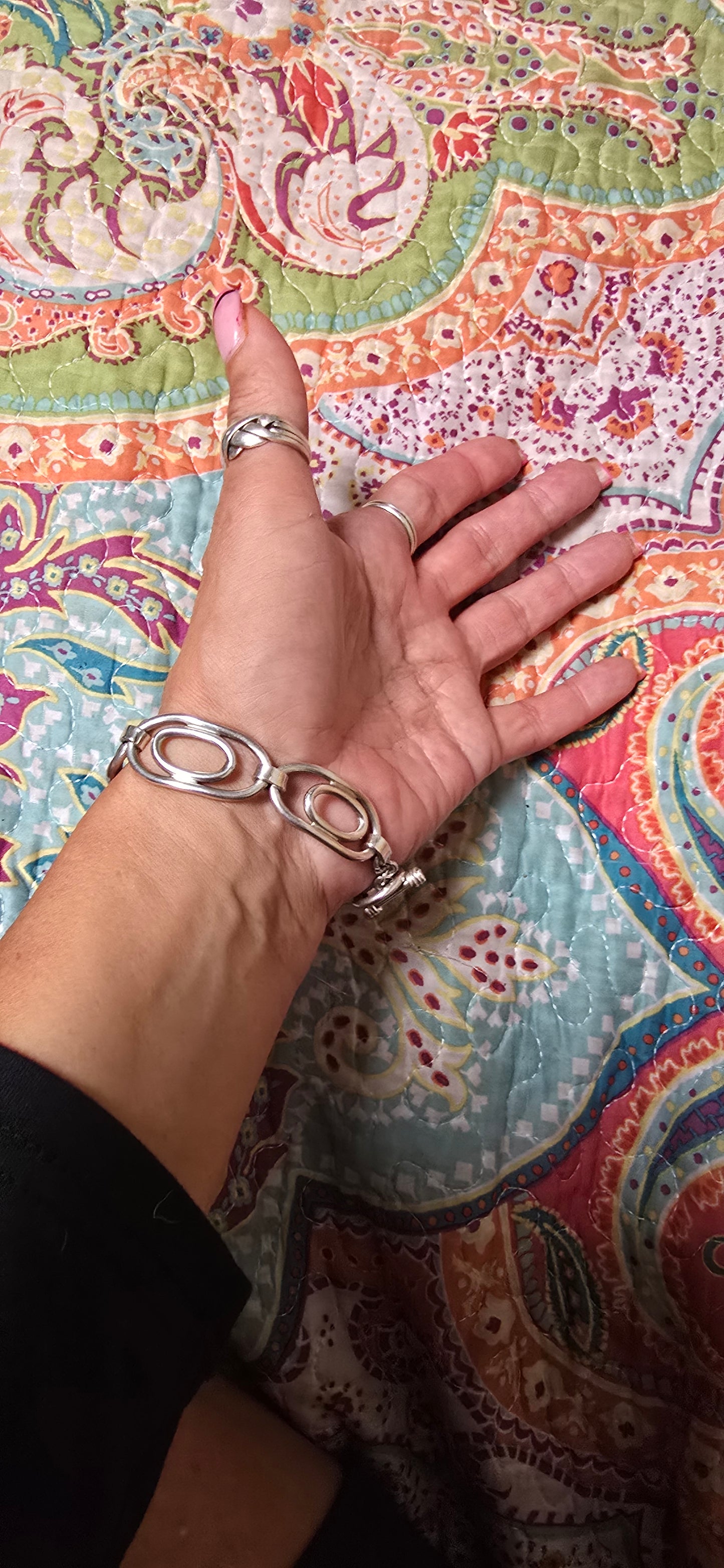 Vintage Sterling Silver Link Bracelet | Bold or Delicate Toggle Design