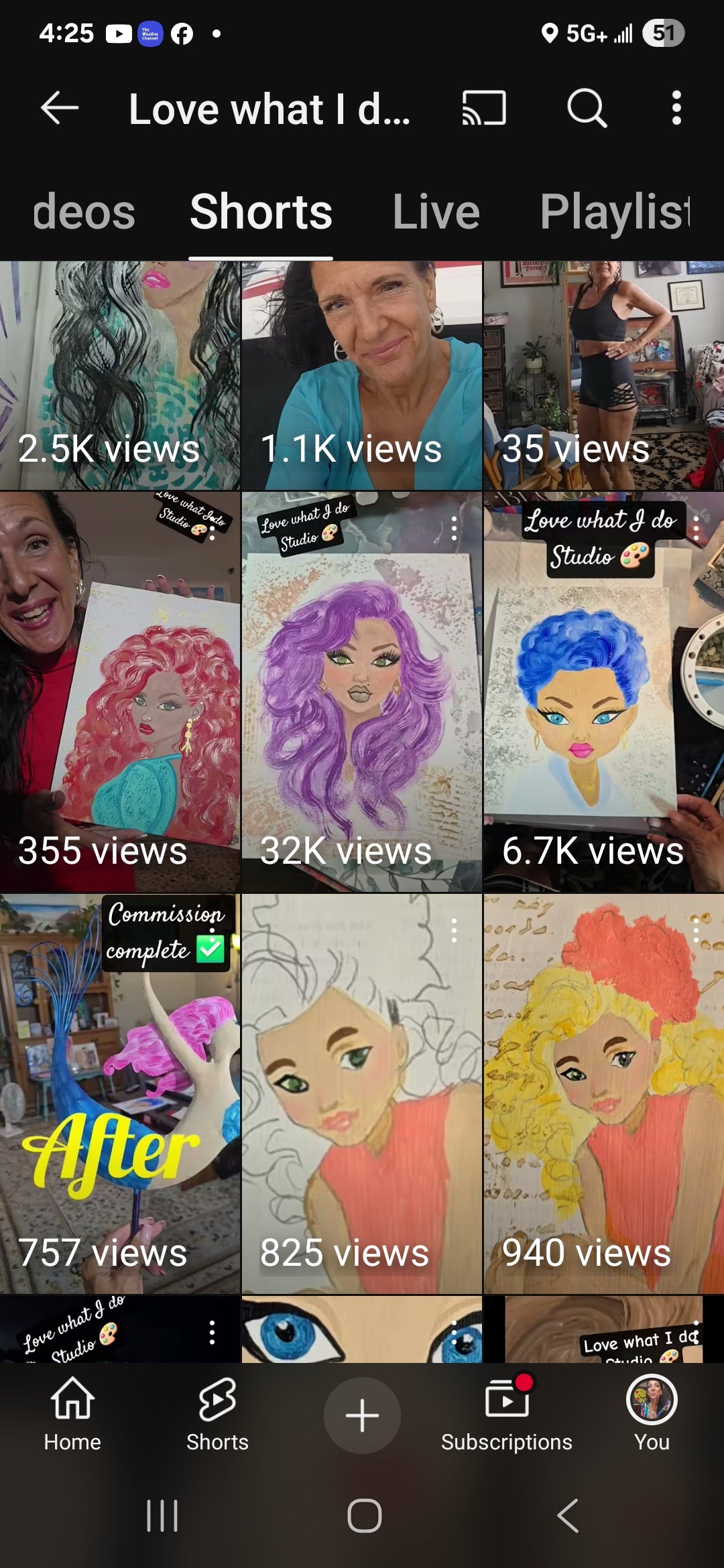 11x14 Purple Reign Glam girl original mixed media painting