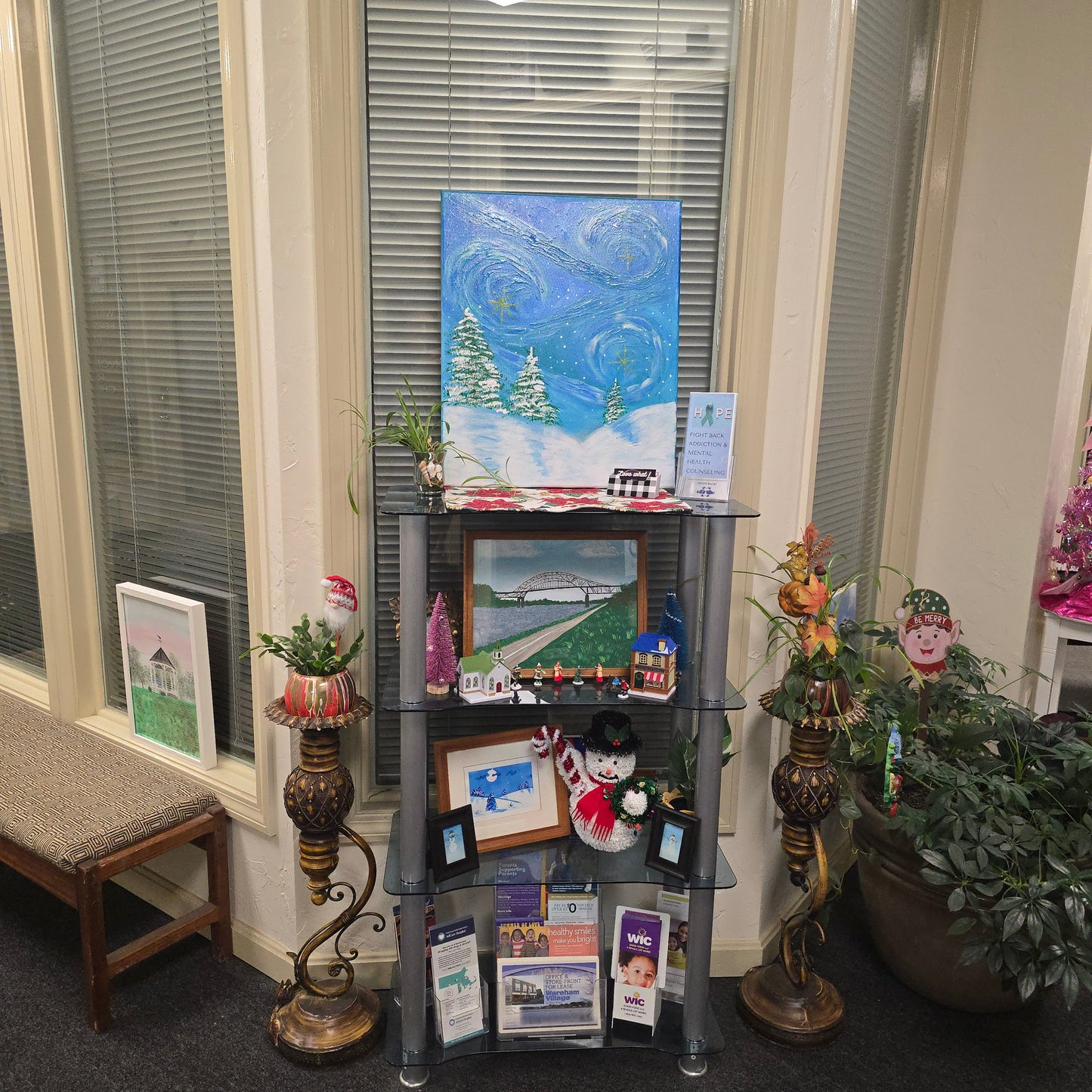 ✨ Winter Starry Night – Original Hand-Painted 20x24 Canvas