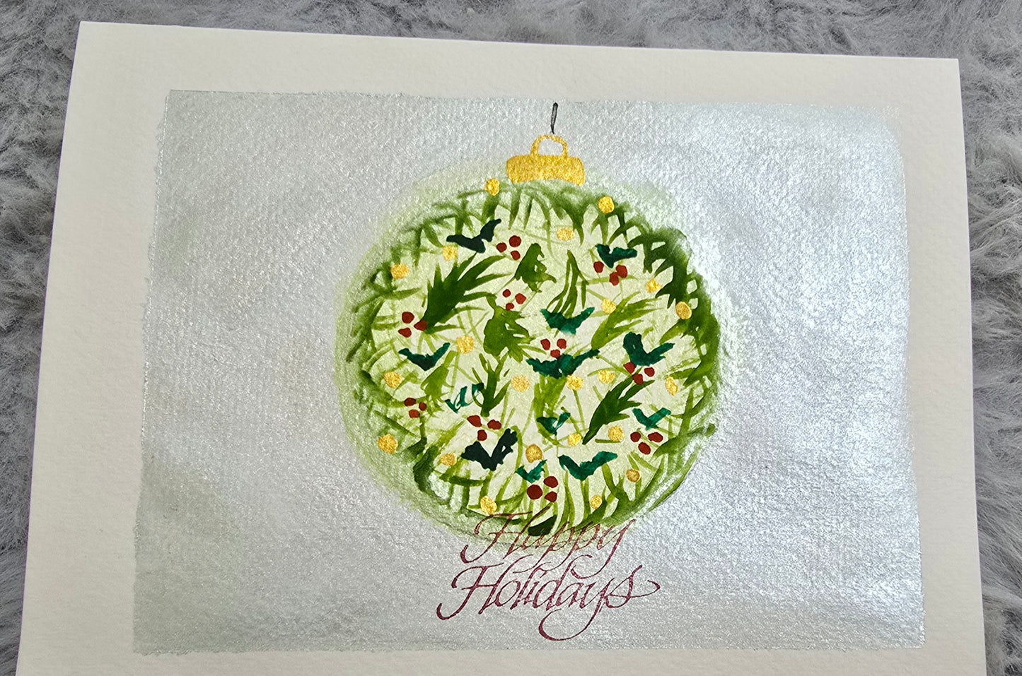 10 Hand-painted watercolor Christmas cards