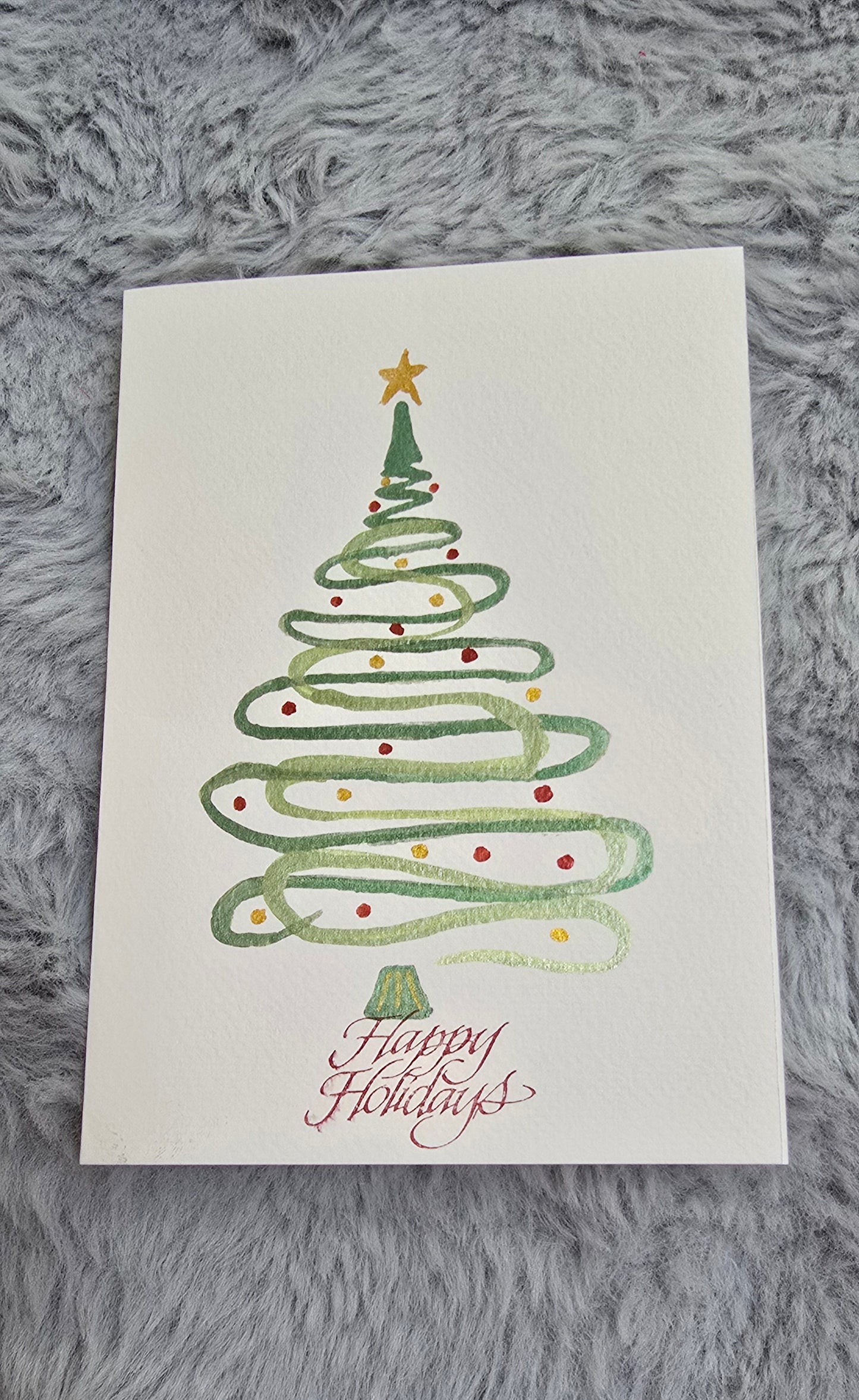 10 Hand-painted watercolor Christmas cards