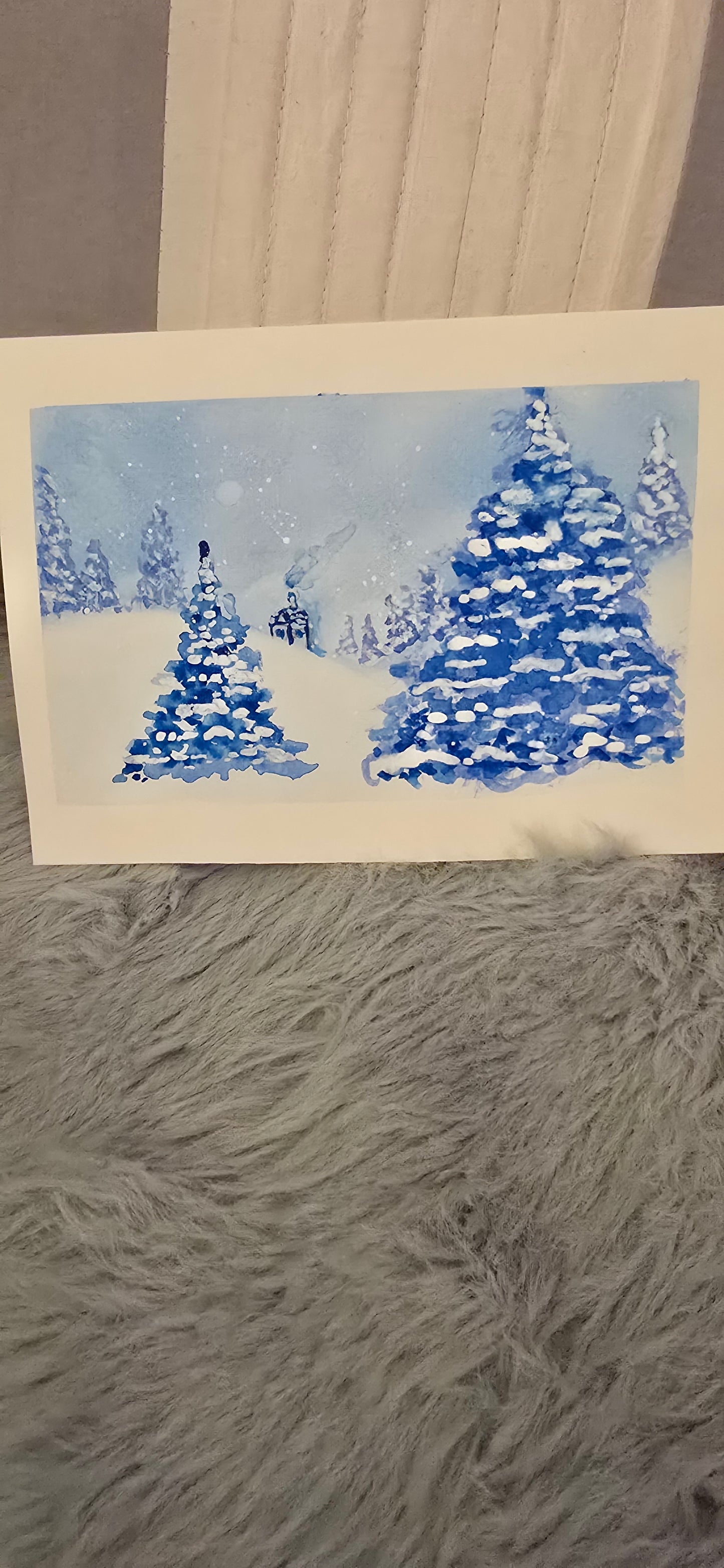 10 Hand-painted watercolor Christmas cards